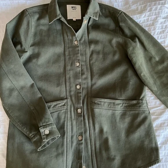 NWOT Sézane Will Jacket- size S - khaki - Picture 3 of 7